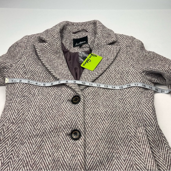 Sam Edelman Womens SZ Small Lilac Single Breasted Longline Coat Jacket Tweed NEW - Picture 8 of 15
